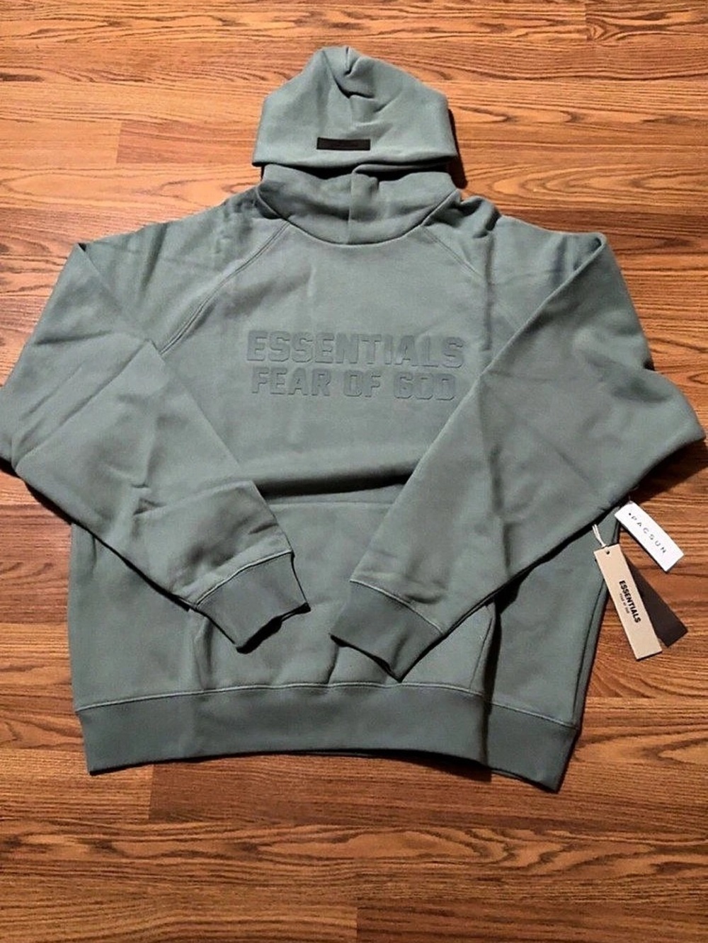 ESSENTIALS Logo Hoodie in Green NWT